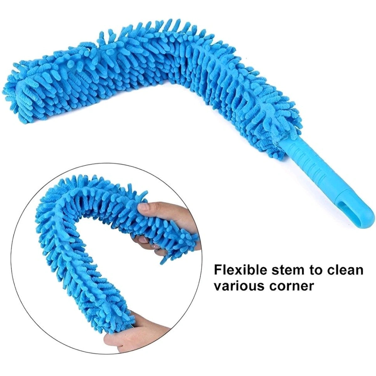 Foldable Microfiber Fan Cleaning Duster with Steel Body